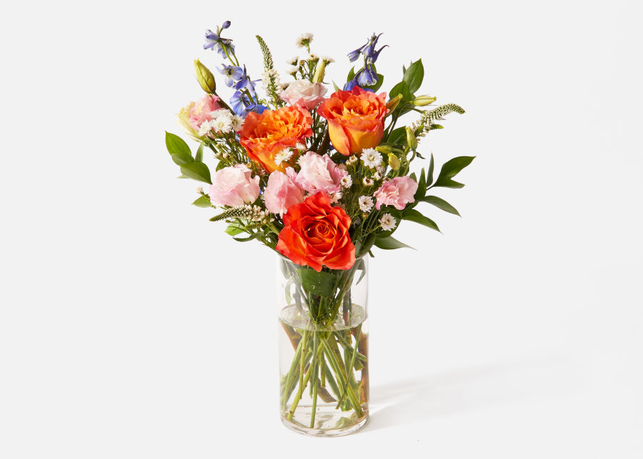 The Juliet (Delphinium, Lisianthus, Roses) - UrbanStems Flower Bouquet  Delivery