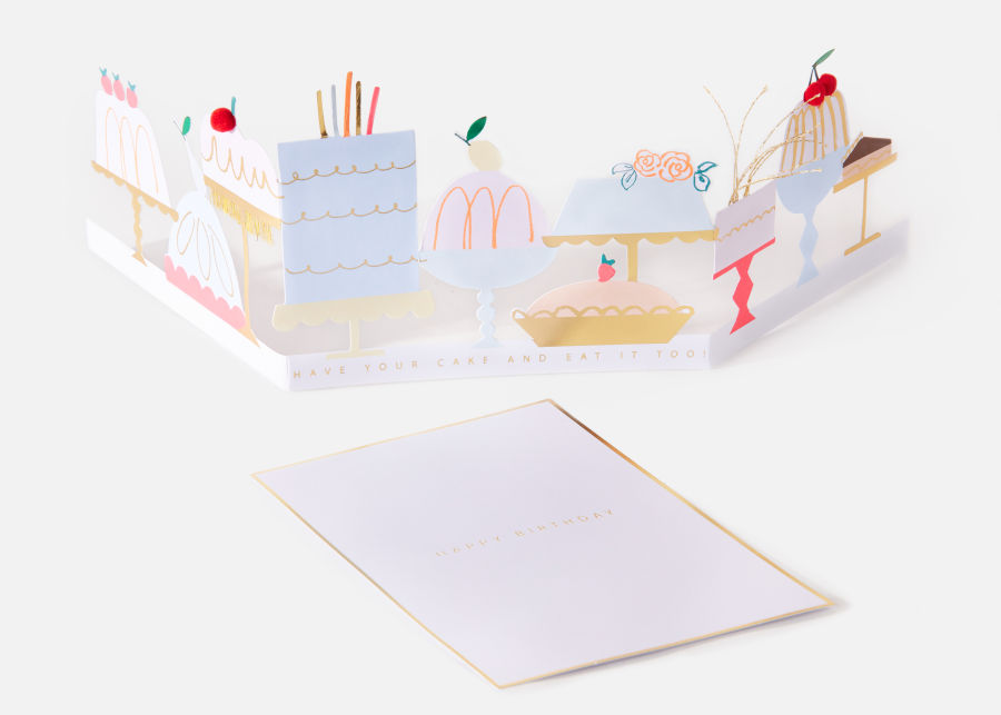 Full View of Birthday Cake Folding Card image number 1
