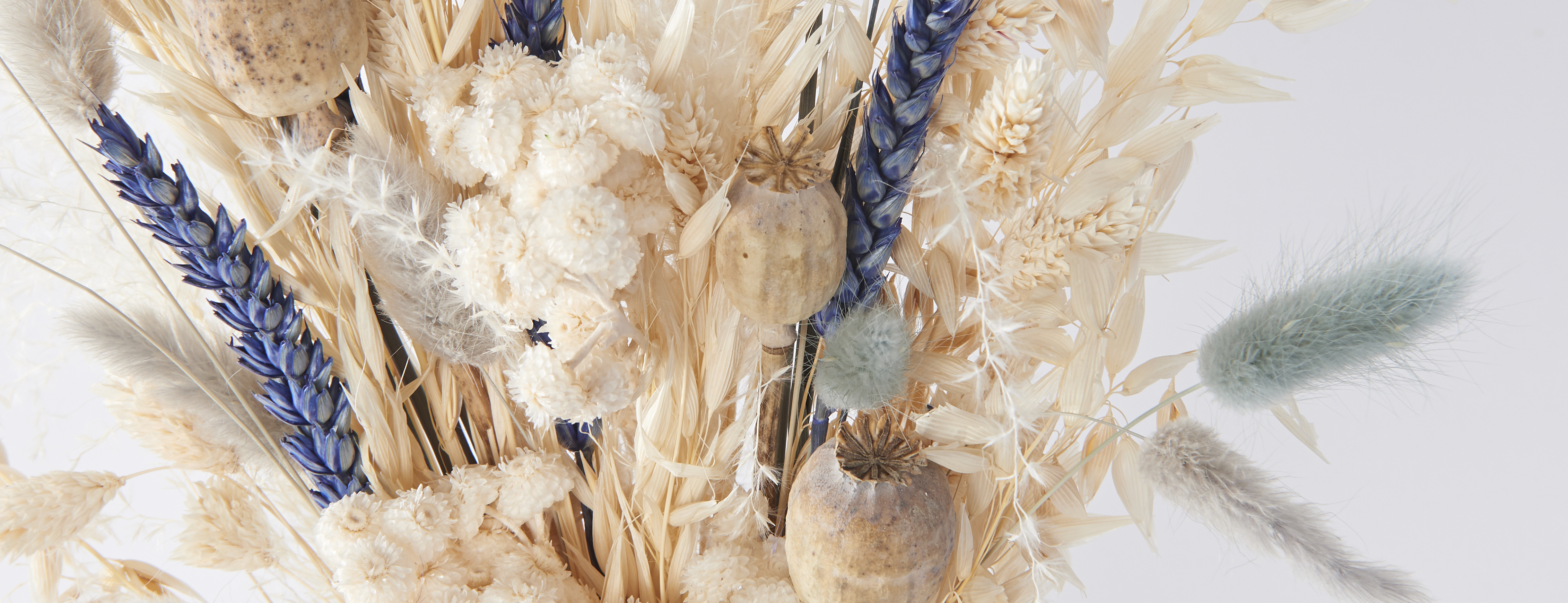 Close up of a hypoallergenic dried bouquet
