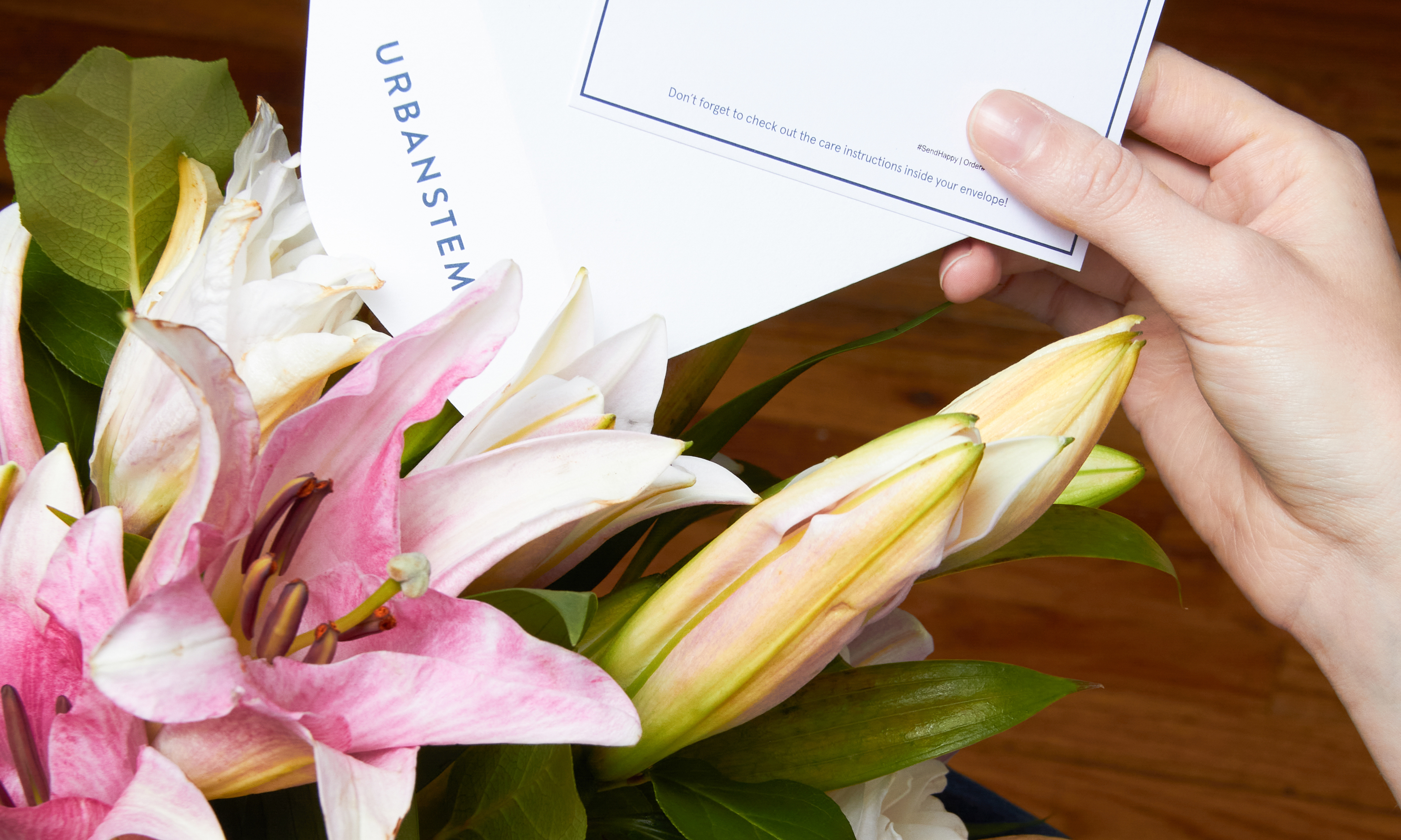 Easter lilies available for delivery with personalized notecard