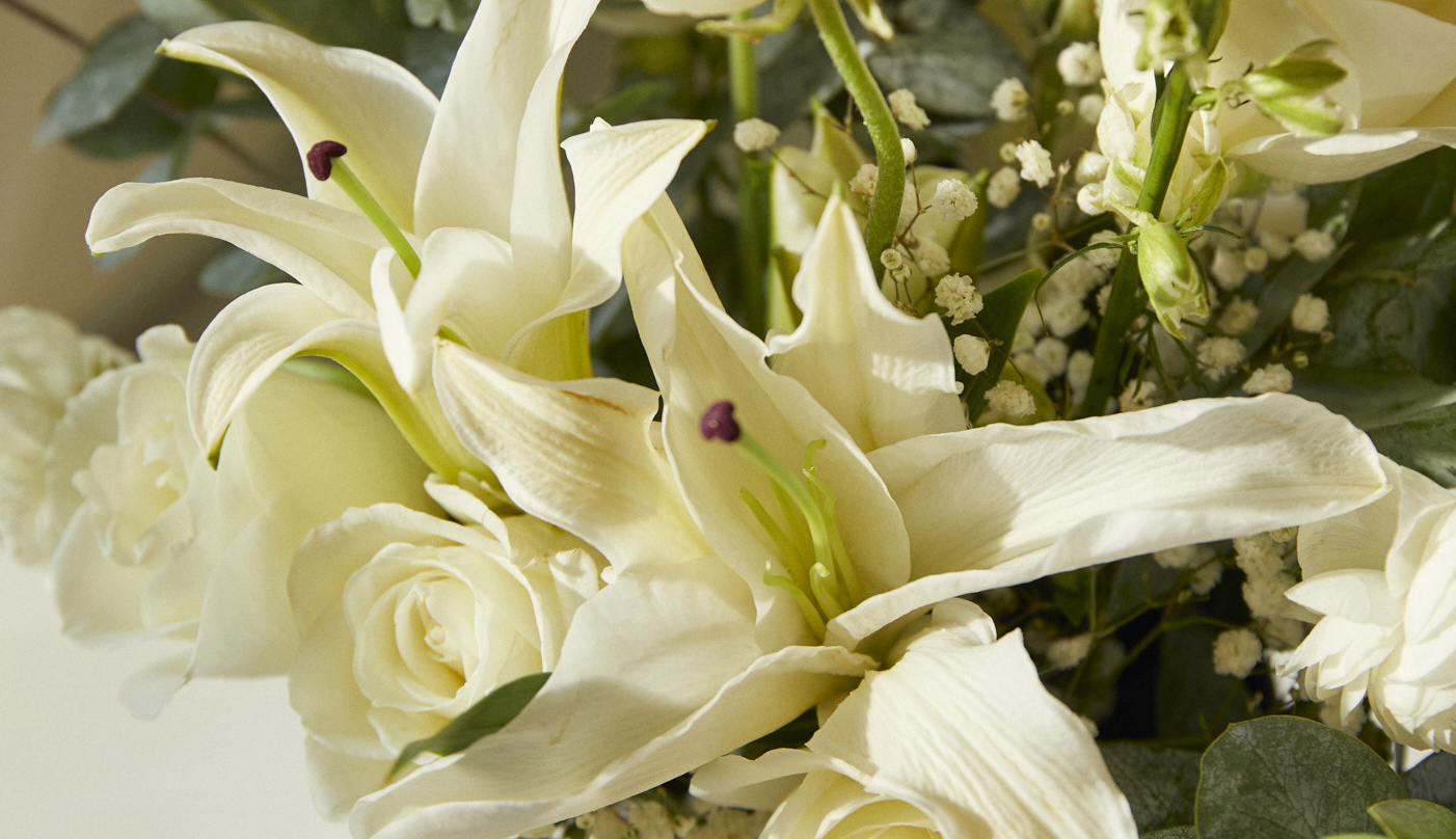 Close up of a lily bouquet
