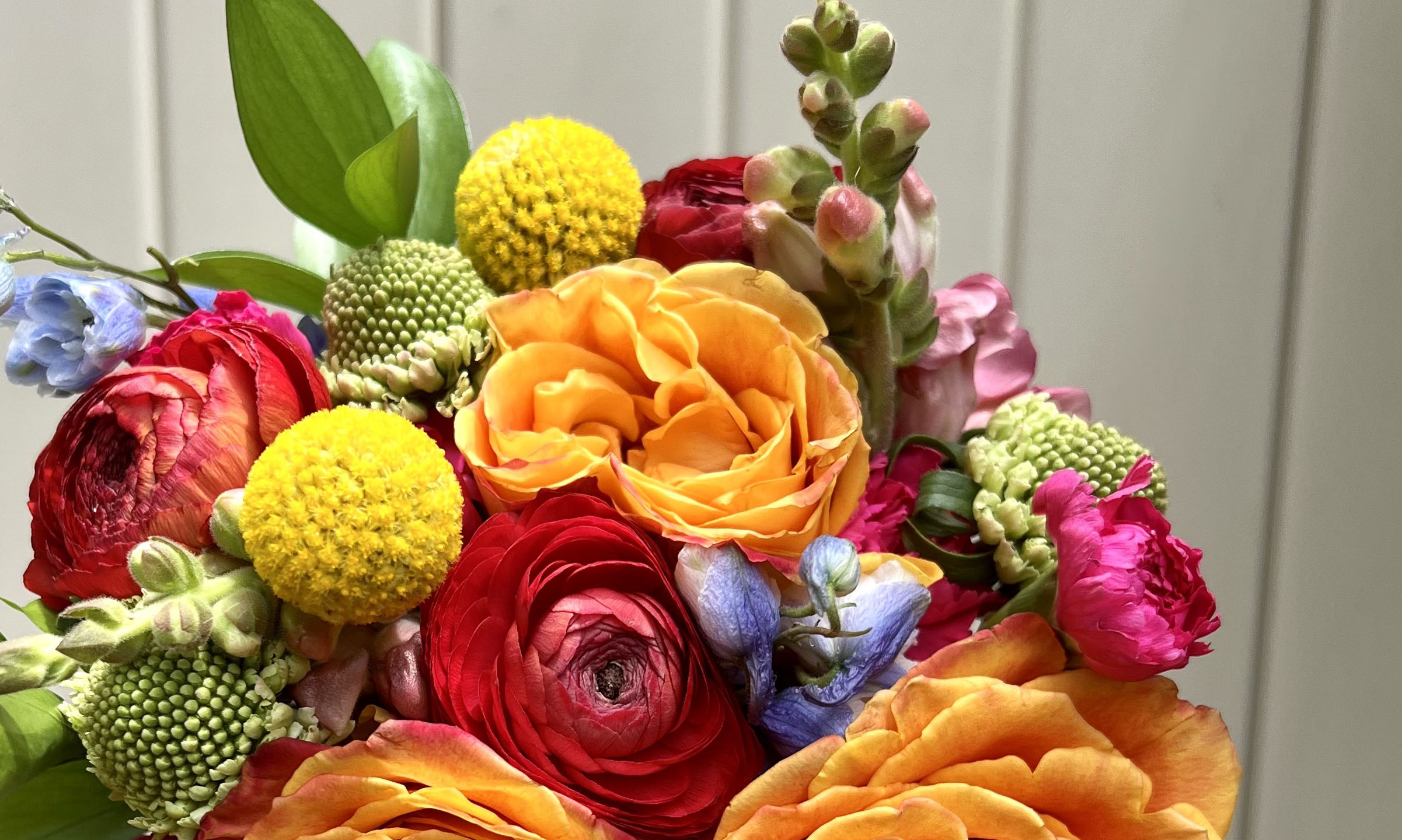 Close up of a colorful flowers for delivery.